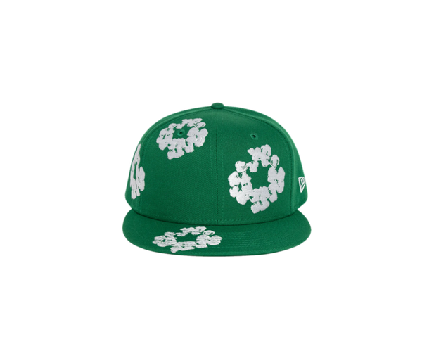 New Era Cotton Wreath Green Fitted