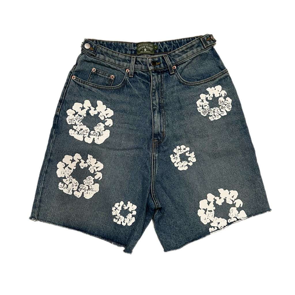 DENIM TEARS COTTON WREATH JEAN SHORTS – 404Unlimited