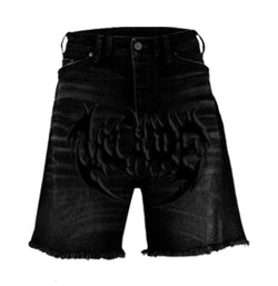 VICAIRE ARCANE DENIM DISTRESSED SHORTS