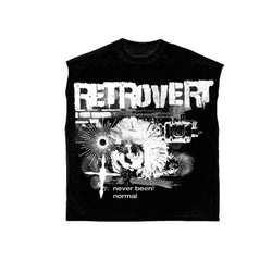 RETROVERT BLACK PUMP SLEEVELESS TEE