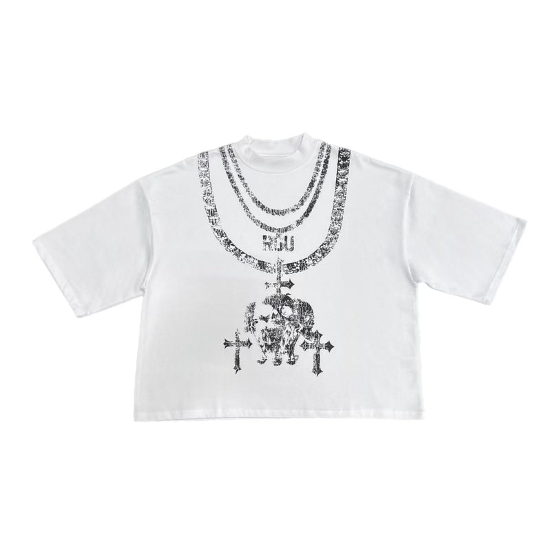 RICCO GIOVENTU “AFTËRLYFE” OVERSIZED CROPPED TEE