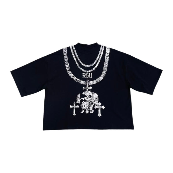 RICCO GIOVENTU “AFTËRLYFE” OVERSIZED CROPPED TEE