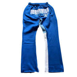 FOREVERGLO BLUE FLARED SWEATS