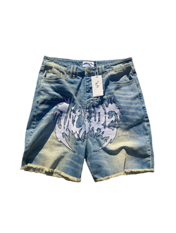 Vicaire Arcane Denim Distressed Shorts