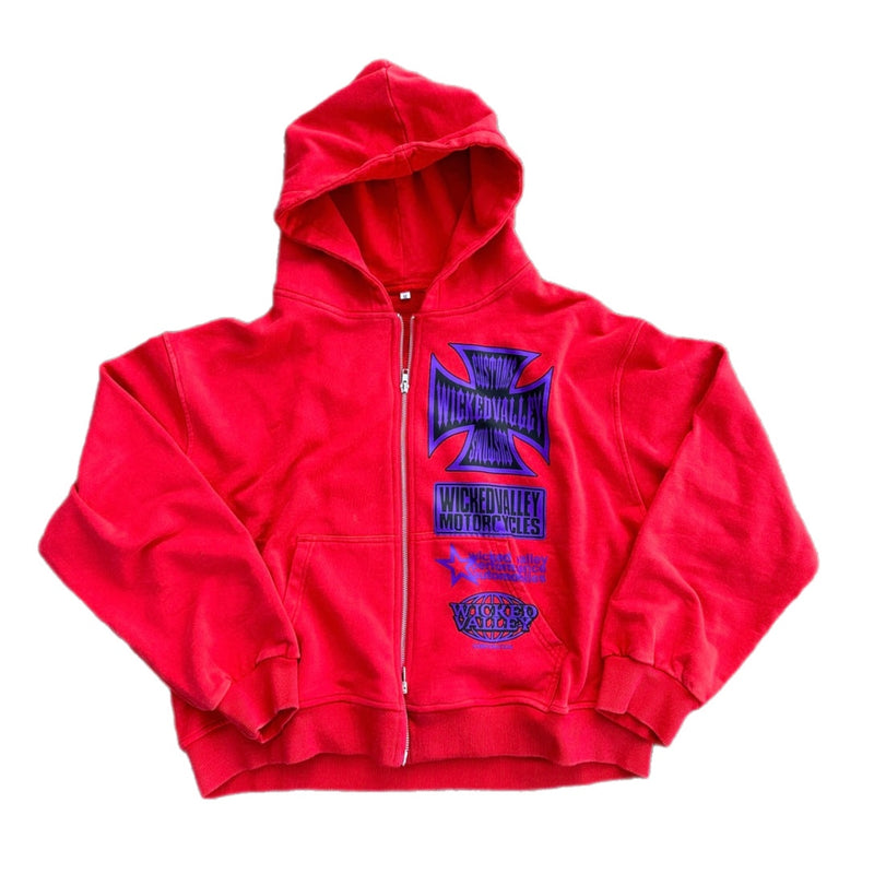 Wicked Valley Moto Zip Up Hoodie