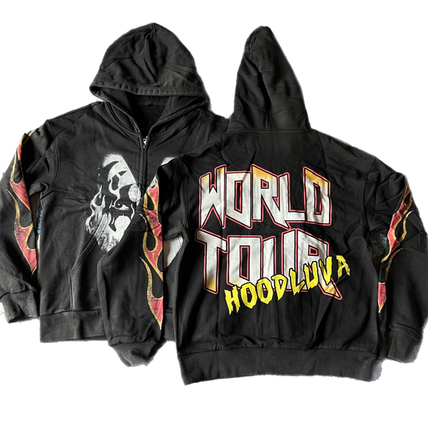 Hoodluva Kiss Zip Up Hoodie