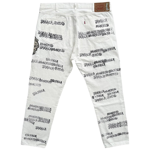 Denim Tears x Stussy x Our Legacy Jeans White