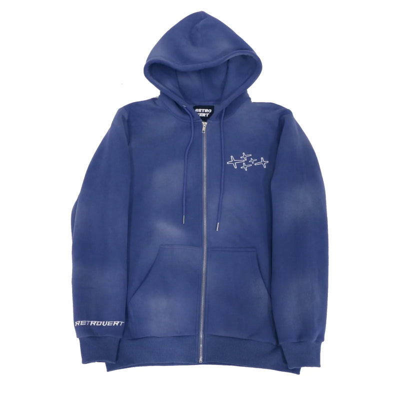 Retrovert Washed Zip Up Hoodie