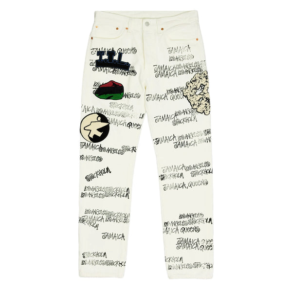 Denim Tears x Stussy x Our Legacy Jeans White