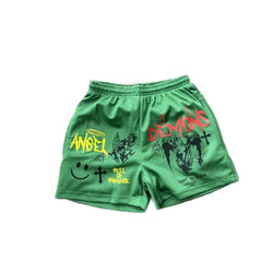 Angel x Demonz Hell & Paradise Shorts Green