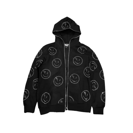 Jacket Retrovert Smiley Face Hoodie Pullover Hoodie Retrovert