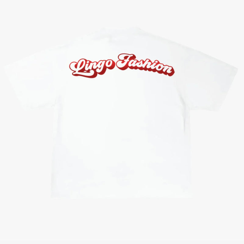 Lingo Fashion "Purple Rain" Tee White