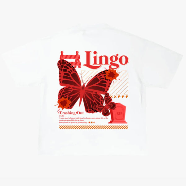 Lingo Fashion Logo Definition Tee (Crashing Out) White